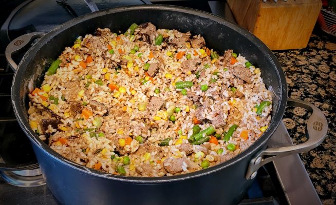 Boiled beef and rice for dogs hotsell